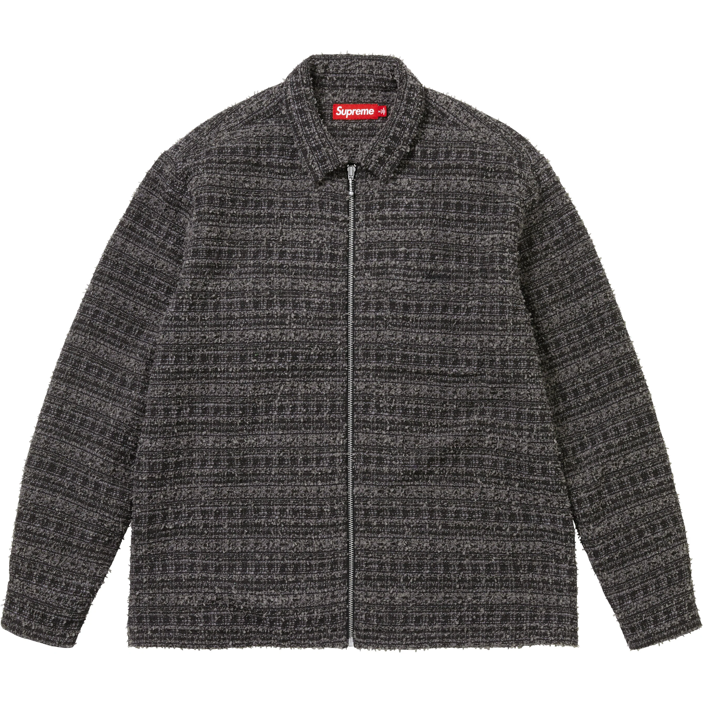 Bouclé Zip Up Shirt view 2
